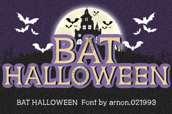 Bat Halloween Font: A Spooky Display Typeface for Digital Branding