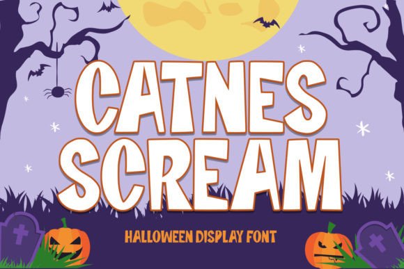 Catnes Scream: A Thoughtful Display Font for Haunted-Holiday Storytelling