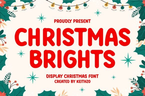 Christmas Brights: A Festive Display Font for Editorial Design