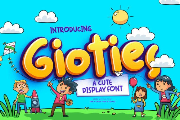 Gioties: A Playful Display Font for Whimsical Brand Identities