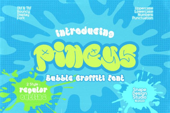 Pineys: A Bold Display Font for Digital Brand Identity