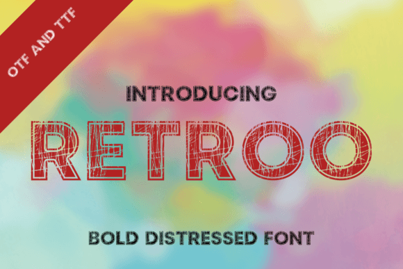 Retroo: A Bold Distressed Display Font for Editorial Impact