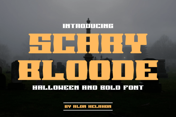 Scary Bloode Font: Bold, Readable Display Type for Handmade Labels & Printables