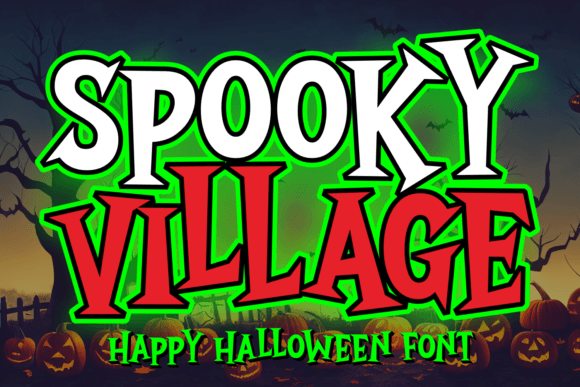 Spooky Village: A Bold Serif Display Font for Halloween Editorial Design