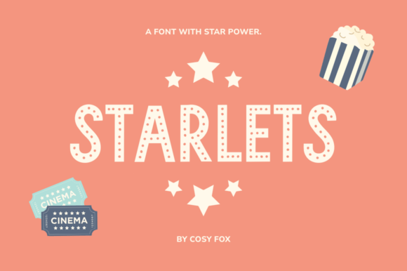 Starlets Font: A Hand-Drawn Display Typeface for Crafters