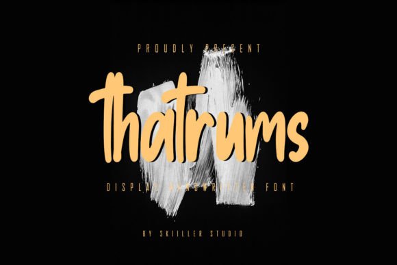 Thatrums: A Confident, Brushed Handwritten Display Font for Editorial Voice