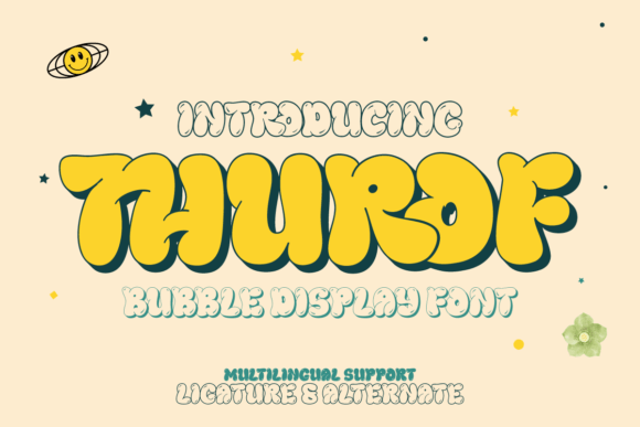 Thurof: A Bold, Whimsical Display Typeface for Campaign Headlines