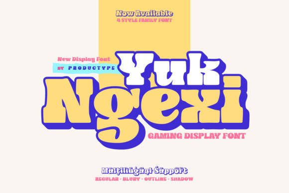 Yuk Ngexi Font: Bold Gaming Style for High-Impact Campaigns